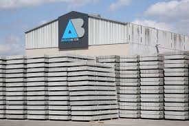 Anders Beton concrete plant with stacked precast slabs